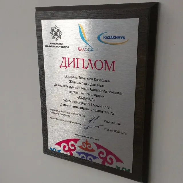 Дипломы — пример работы